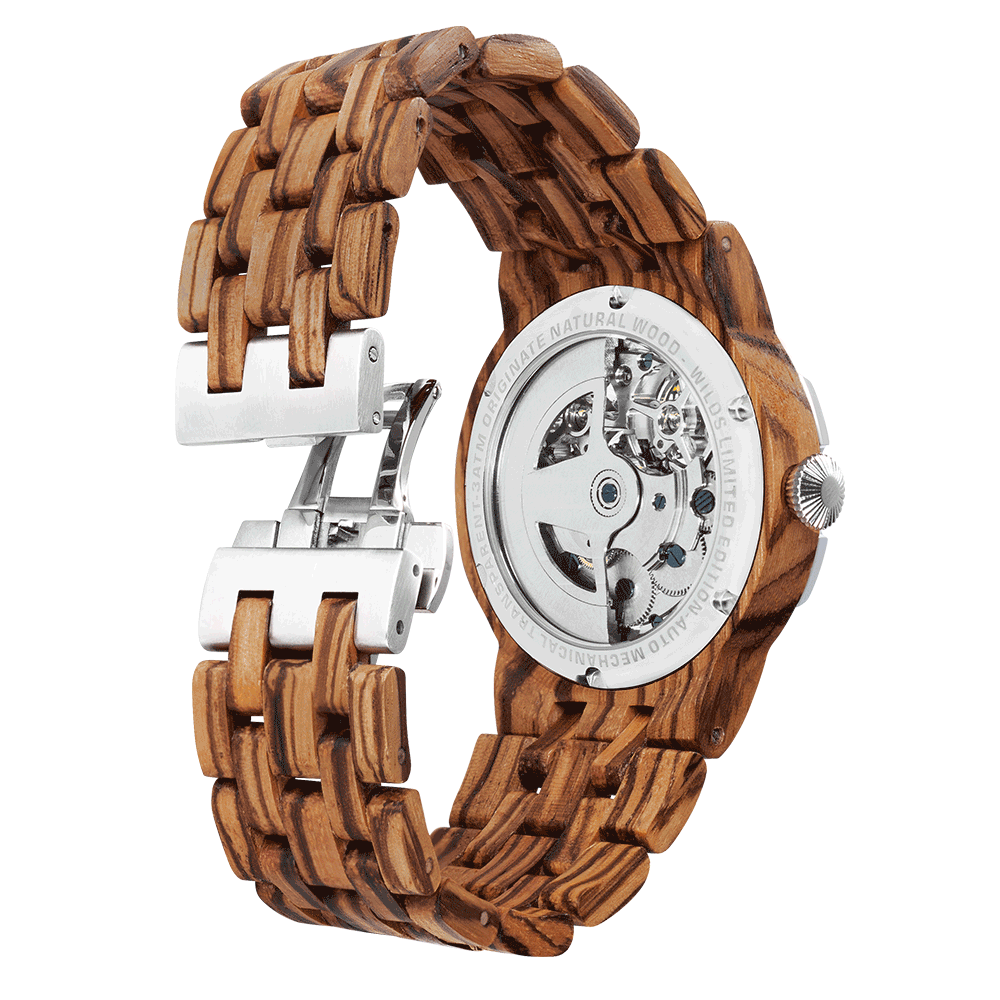 hand crafted zebra wood watch-Deals you Love
