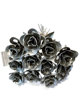 hand made dozen steampunk roses made out of recycled metal-Deals you Love